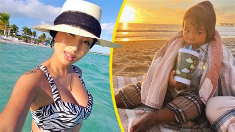 Jeannie Mai Daughter Monaco Enjoys BEACH SUNSET At 1st。